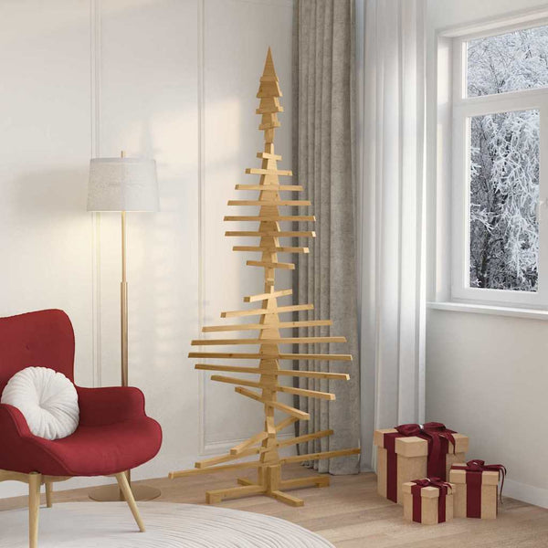 Holz Weihnachtsbaum mit Ständer 210cm