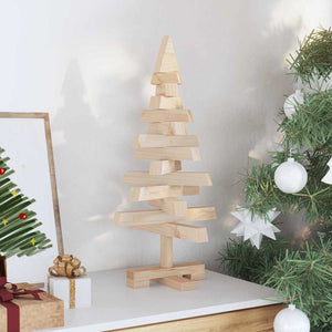 Weihnachtsbaum Kiefer Massivholz Natur 60cm