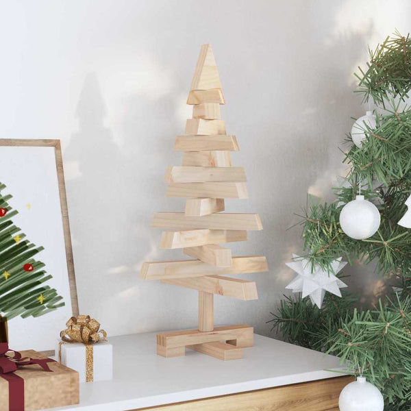 Weihnachtsbaum Kiefer Massivholz Natur 60cm