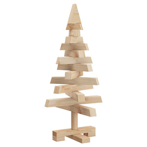 Weihnachtsbaum Kiefer Massivholz Natur 60cm