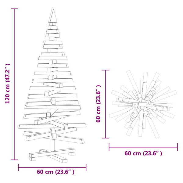 Weihnachtsbaum Kiefer Massivholz 120cm