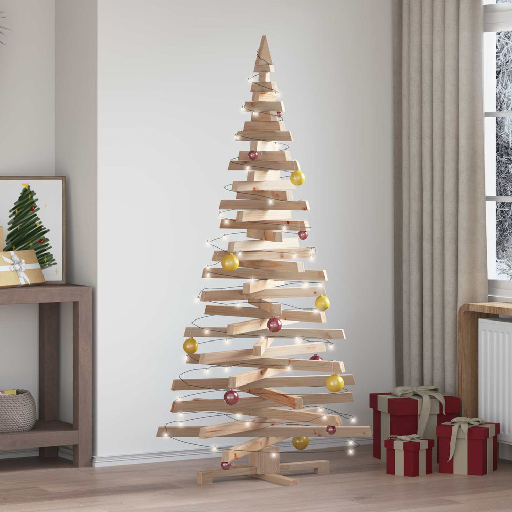 Weihnachtsbaum mit Ständer 180 cm Kiefer Massivholz