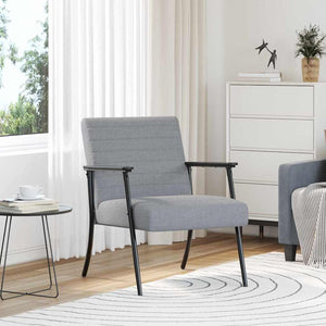 vidaXL Fauteuil Gris Clair 59 x 75 x 78 cm Tissu