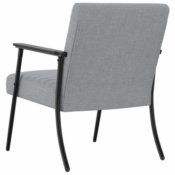 vidaXL Fauteuil Gris Clair 59 x 75 x 78 cm Tissu