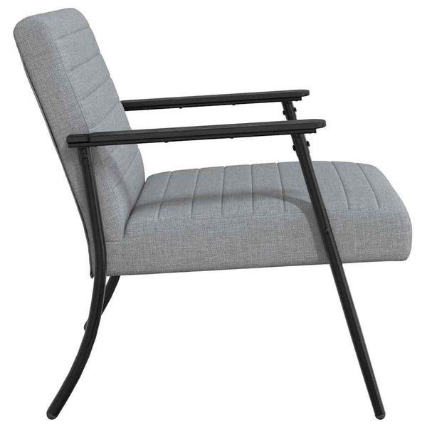 vidaXL Fauteuil Gris Clair 59 x 75 x 78 cm Tissu