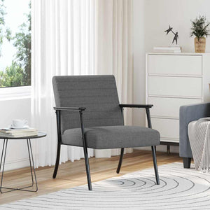 Dunkelgrauer Stoff Sessel 59x75x78cm