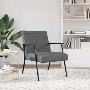 Dunkelgrauer Stoff Sessel 59x75x78cm