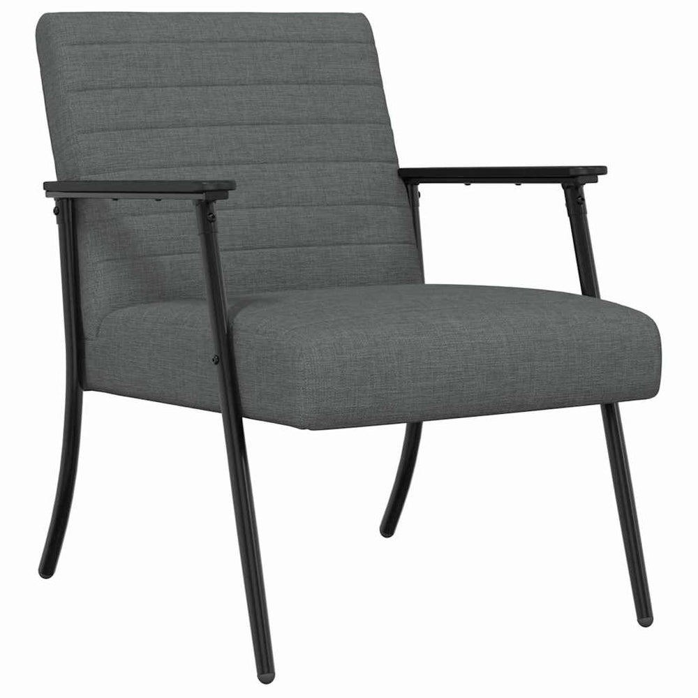 Dunkelgrauer Stoff Sessel 59x75x78cm