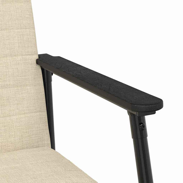 Sessel Creme Stoff 59x75x78 cm