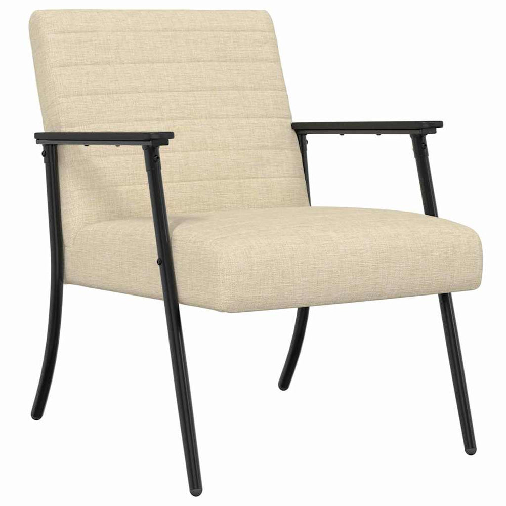 Sessel Creme Stoff 59x75x78 cm