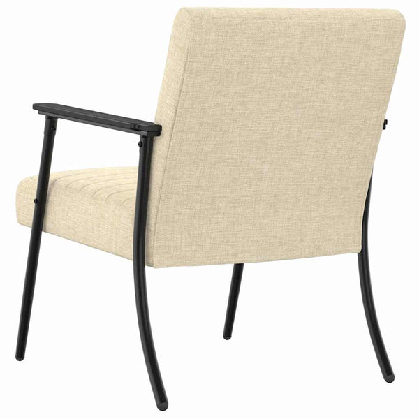 Sessel Creme Stoff 59x75x78 cm