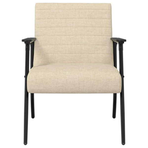 Sessel Creme Stoff 59x75x78 cm