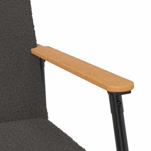 vidaXL Fauteuil Gris foncé Tissu bouclé effet laine