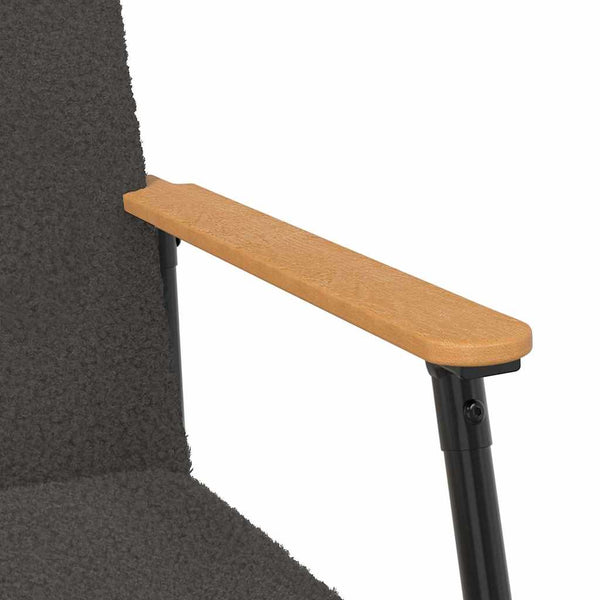 vidaXL Fauteuil Gris foncé Tissu bouclé effet laine