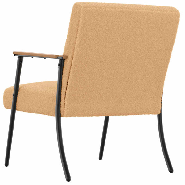 Beiger Sessel mit lockigem Stoff