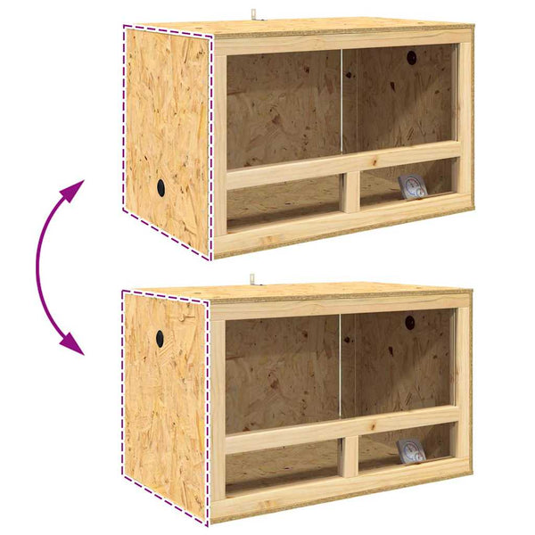 OSB Terrarium Braun 80x50x50 cm