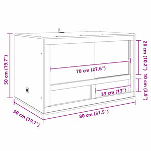 OSB Terrarium Braun 80x50x50 cm