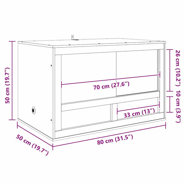 OSB Terrarium Braun 80x50x50 cm