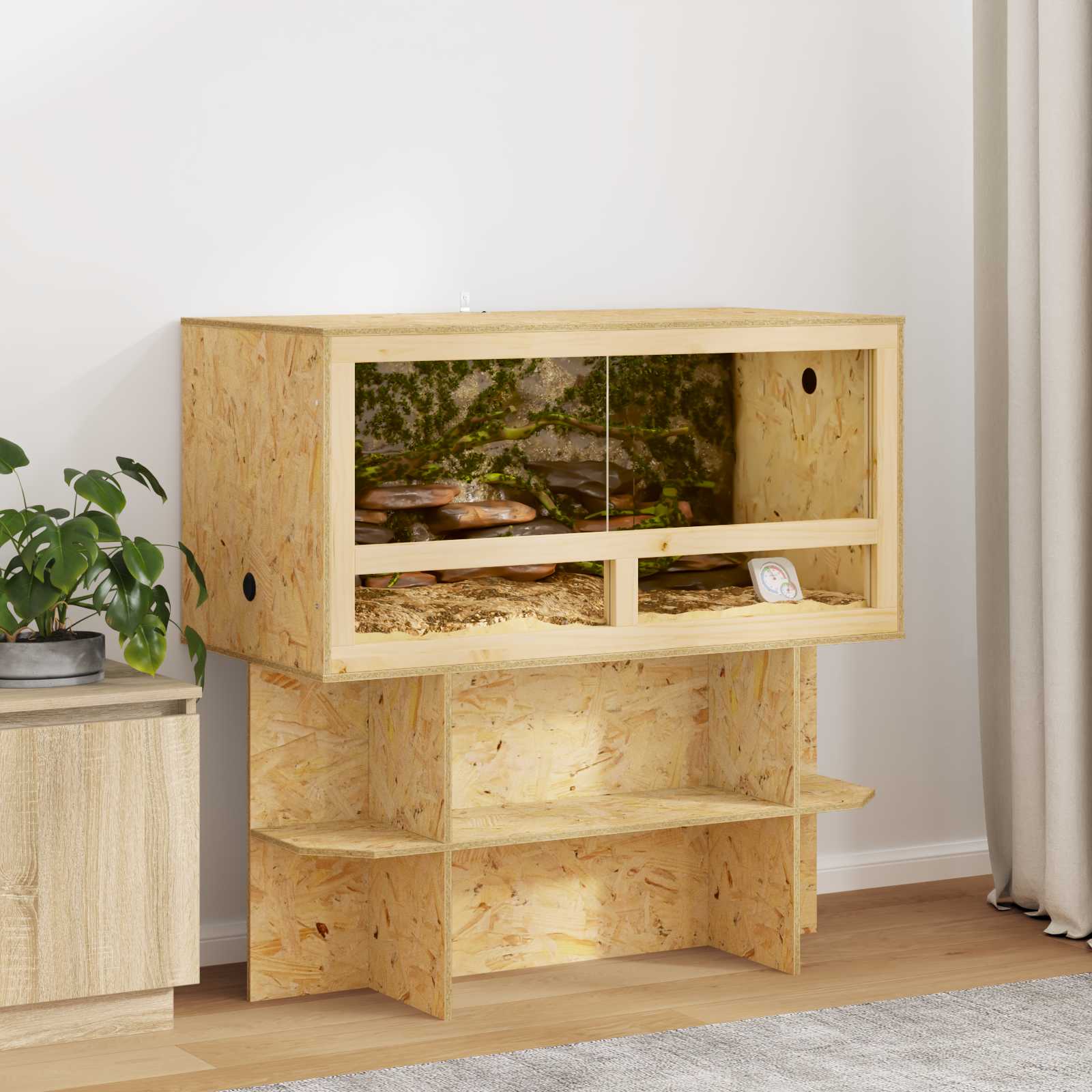 OSB Terrarium Braun 40x40x40 cm