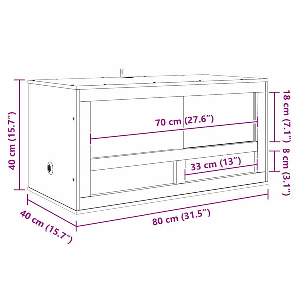 OSB Terrarium Braun 80x40x40cm