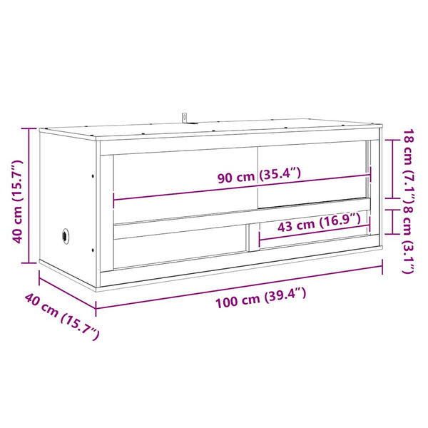 Terrarium Braun 100x40x40 cm OSB