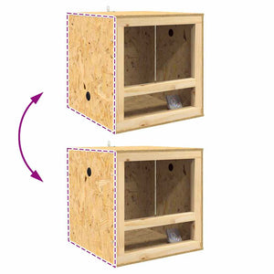 OSB Terrarium Braun 50x50x50 cm