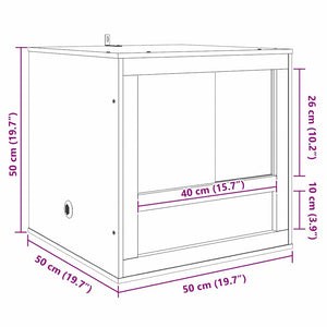OSB Terrarium Braun 50x50x50 cm