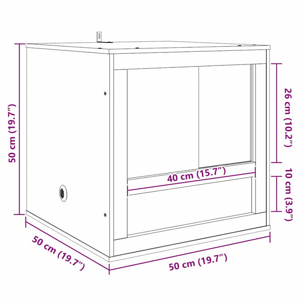 OSB Terrarium Braun 50x50x50 cm