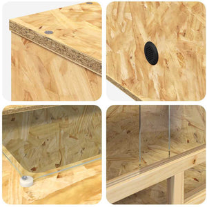 OSB Terrarium Braun 100x50x50 cm