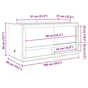 OSB Terrarium Braun 100x50x50 cm