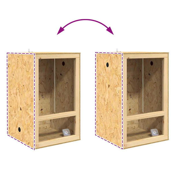 OSB Terrarium Braun 50x50x80cm
