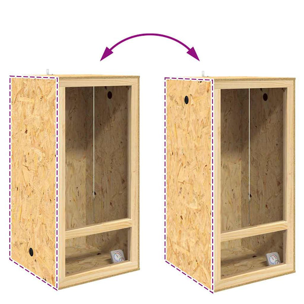 OSB Terrarium Braun 50x50x100cm