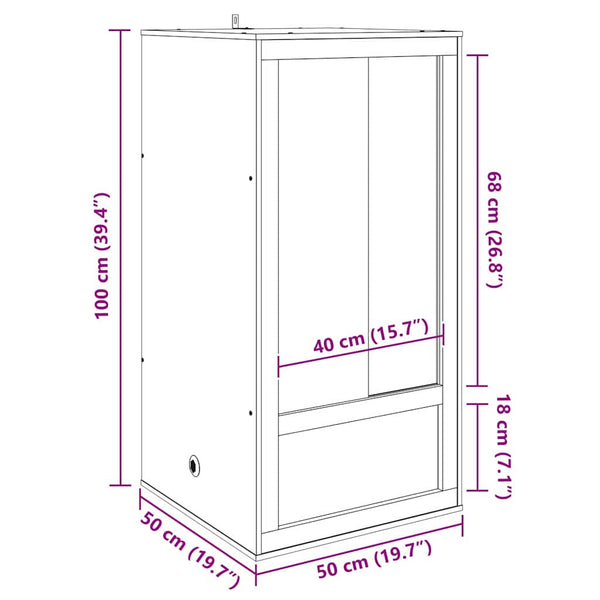 OSB Terrarium Braun 50x50x100cm