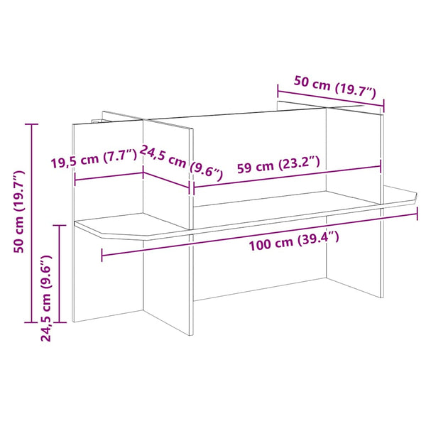 Terrarienbasis Braun 100x50x50 cm OSB