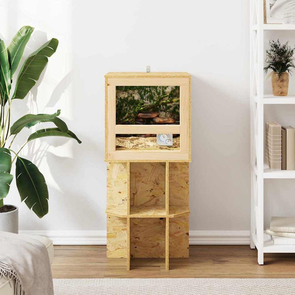 Terrarienbasis mit Regal Braun 40x40x50 cm