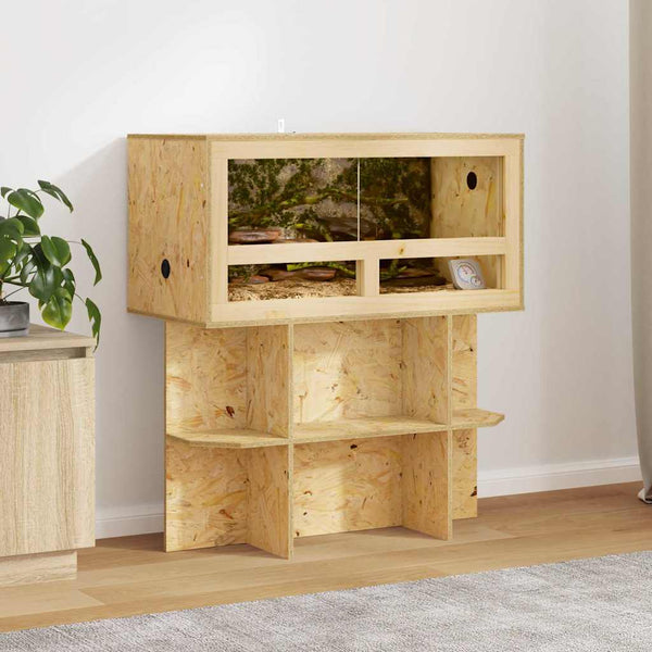 Terrarienbasis mit Regal Braun 80x40x50cm