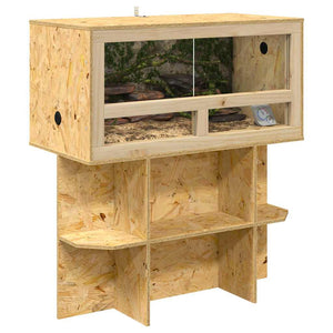 Terrarienbasis mit Regal Braun 80x40x50cm