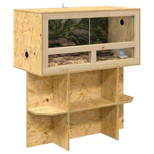Terrarienbasis mit Regal Braun 80x40x50cm