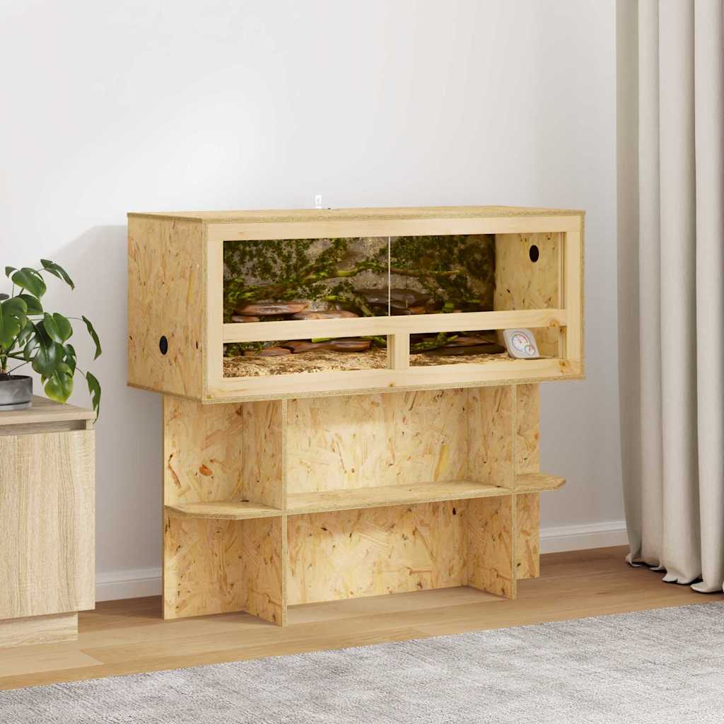 Terrarienbasis mit Regal Braun 100x40x50 cm