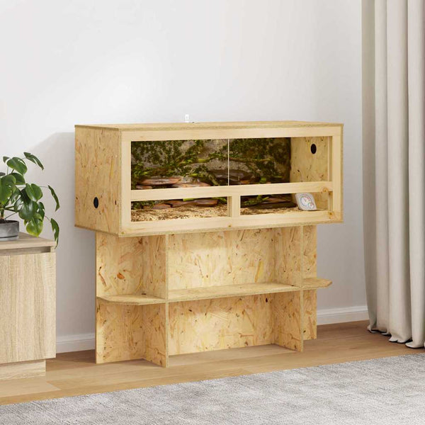 Terrarienbasis mit Regal Braun 100x40x50 cm