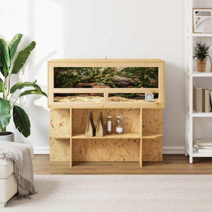 Terrarienbasis mit Regal Braun 100x40x50 cm