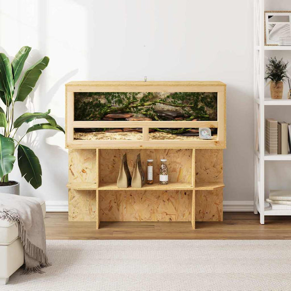 Terrarienbasis mit Regal Braun 100x40x50 cm