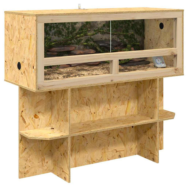 Terrarienbasis mit Regal Braun 100x40x50 cm