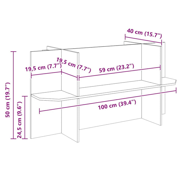 Terrarienbasis mit Regal Braun 100x40x50 cm