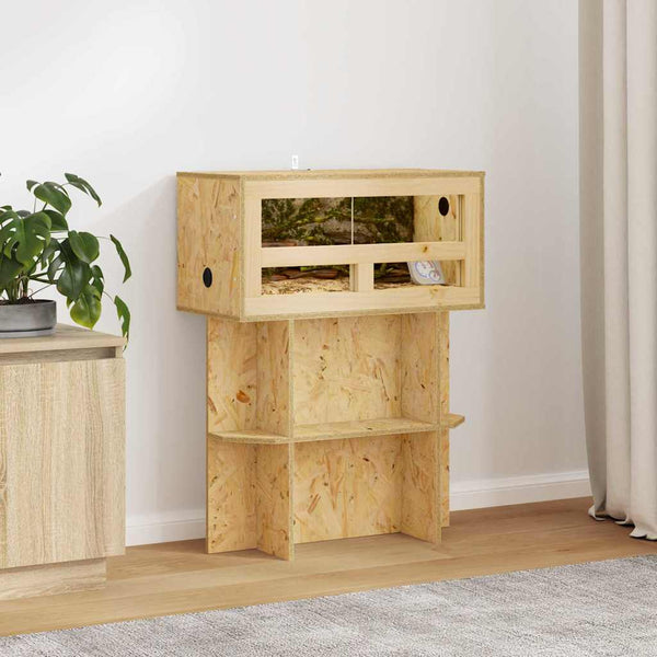 Terrarienbasis mit Regal Braun 60x30x50cm