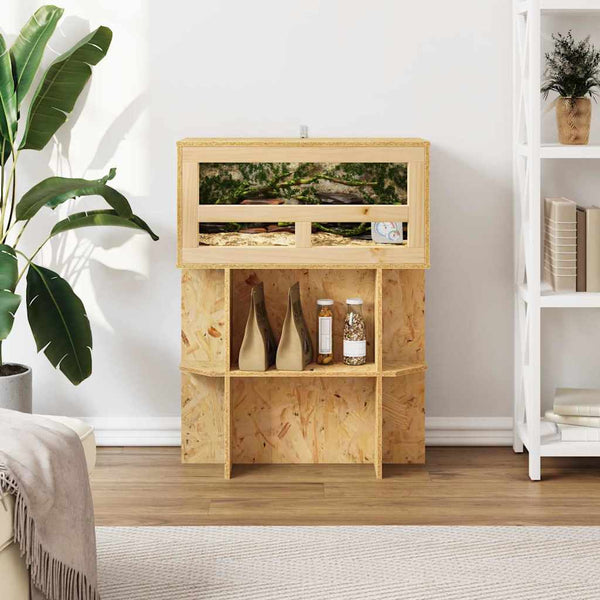 Terrarienbasis mit Regal Braun 60x30x50cm