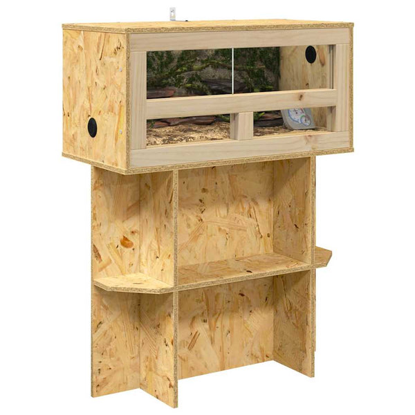 Terrarienbasis mit Regal Braun 60x30x50cm