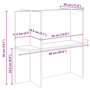 Terrarienbasis mit Regal Braun 60x30x50cm