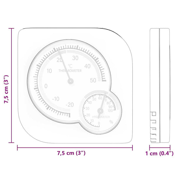 Thermo-Hygrometer Weiß für Reptilien