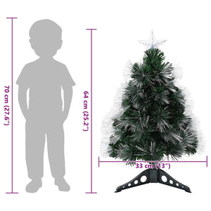 Künstlicher Weihnachtsbaum mit LEDs, Grün, 64cm